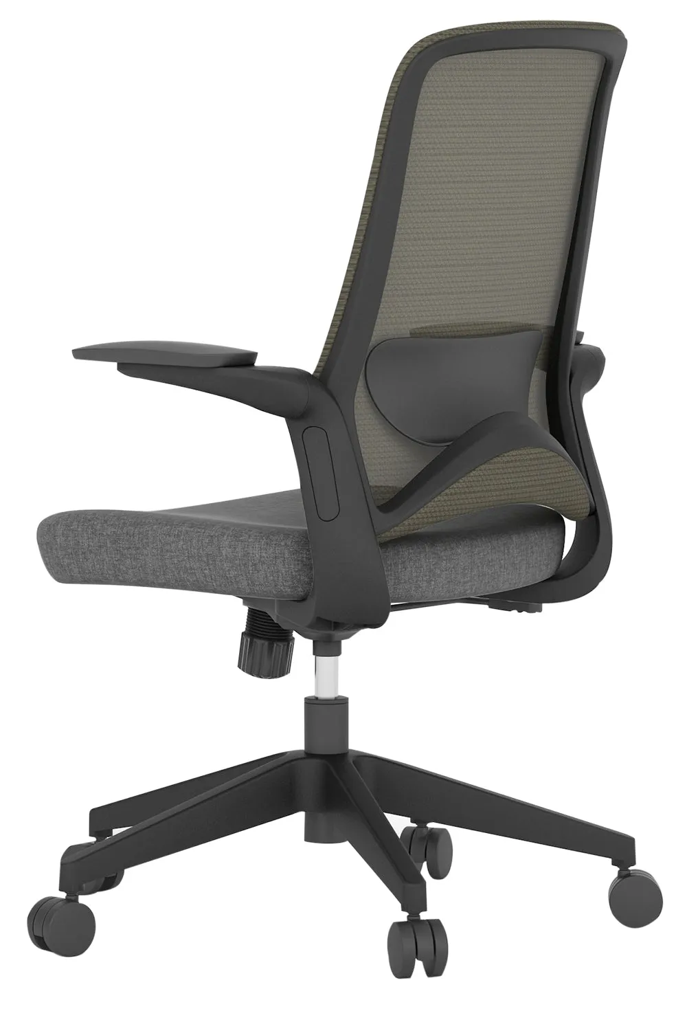 Akira Armrest Workstation Chair with Nylon Base - Black