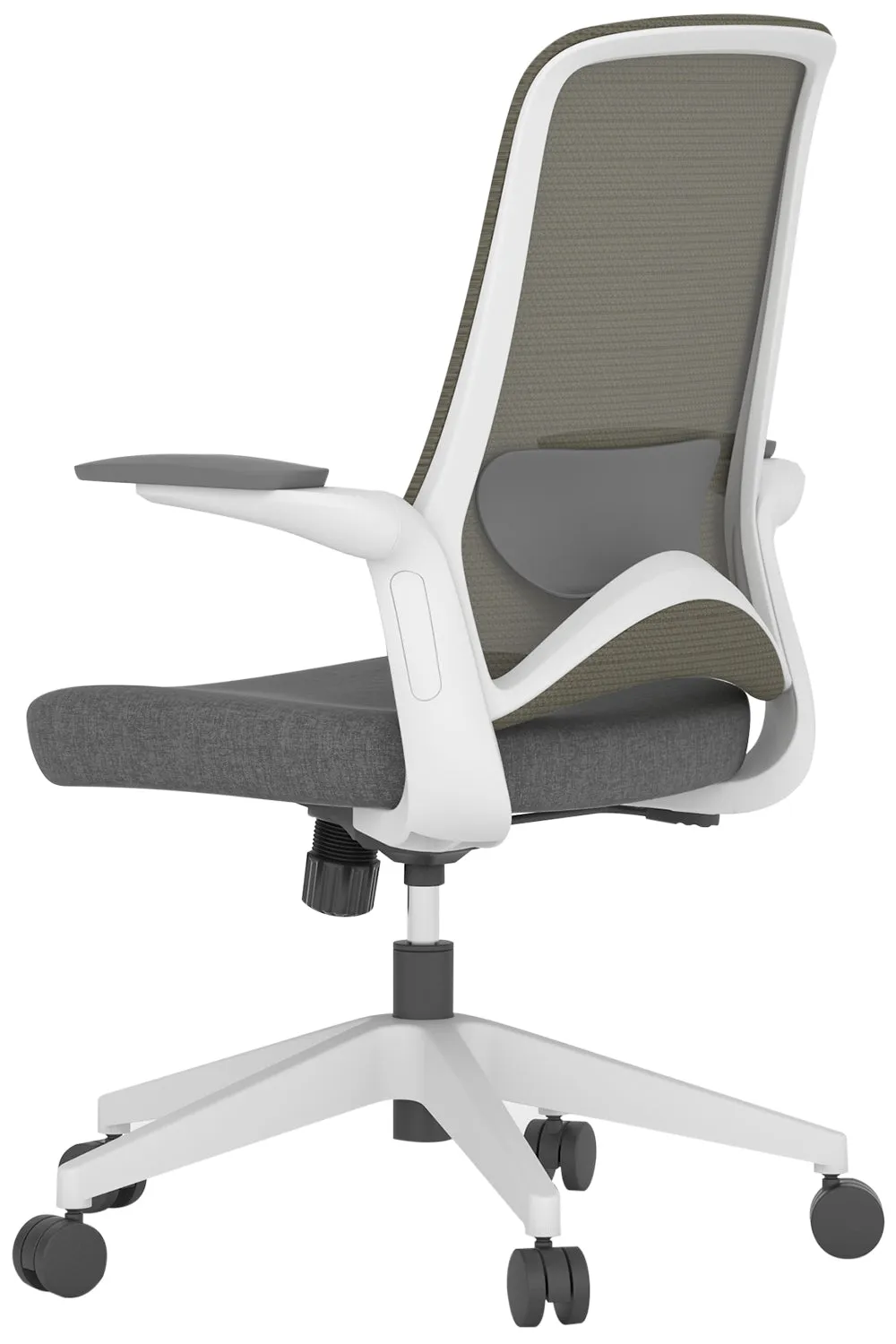Akira Armrest Workstation Chair with Nylon Base - Grey