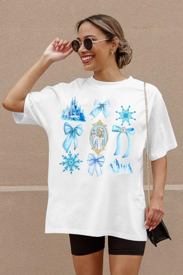 ASTANFY Oversized Women Princess Shirts: Magic Kingdom Graphic Tee Summer Vacation Outfits