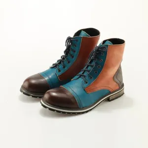 Casual Men Boots Mixed Colors British Martin Boots handmade bespoke leather Lace-up Men's Cow Ankle Boots Vintage shoese