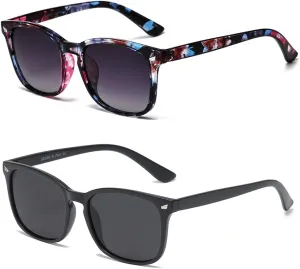DUSHINE Polarized Sunglasses for Women Classic Retro Style UV400 Protection