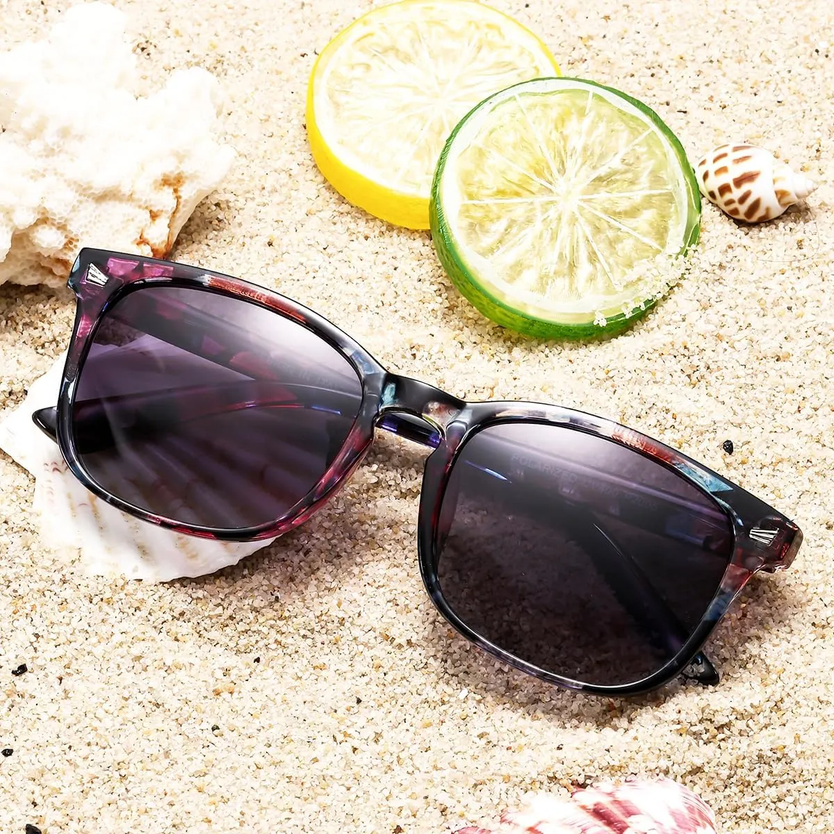 DUSHINE Polarized Sunglasses for Women Classic Retro Style UV400 Protection