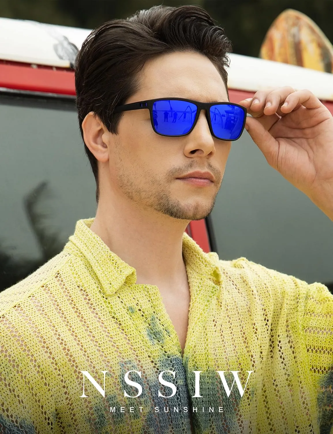 NSSIW Mens-Sunglasses Polarized Sunglasses Men : Classic Sun Glasses with UV Protection for Driving Fishing Golf 4 Packs