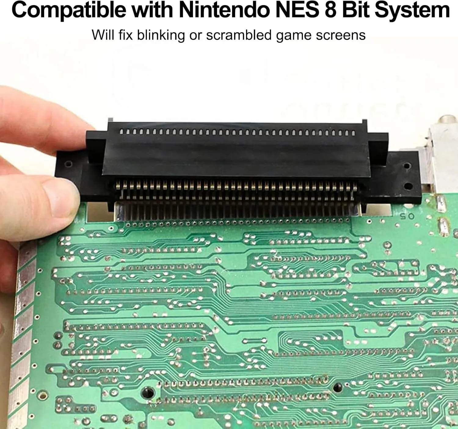 SUNJOYCO NES Cartridge Slot, 72 Pin NES Connector for NES 8 Bit Entertainment System Nintendo Console Games Repair Part