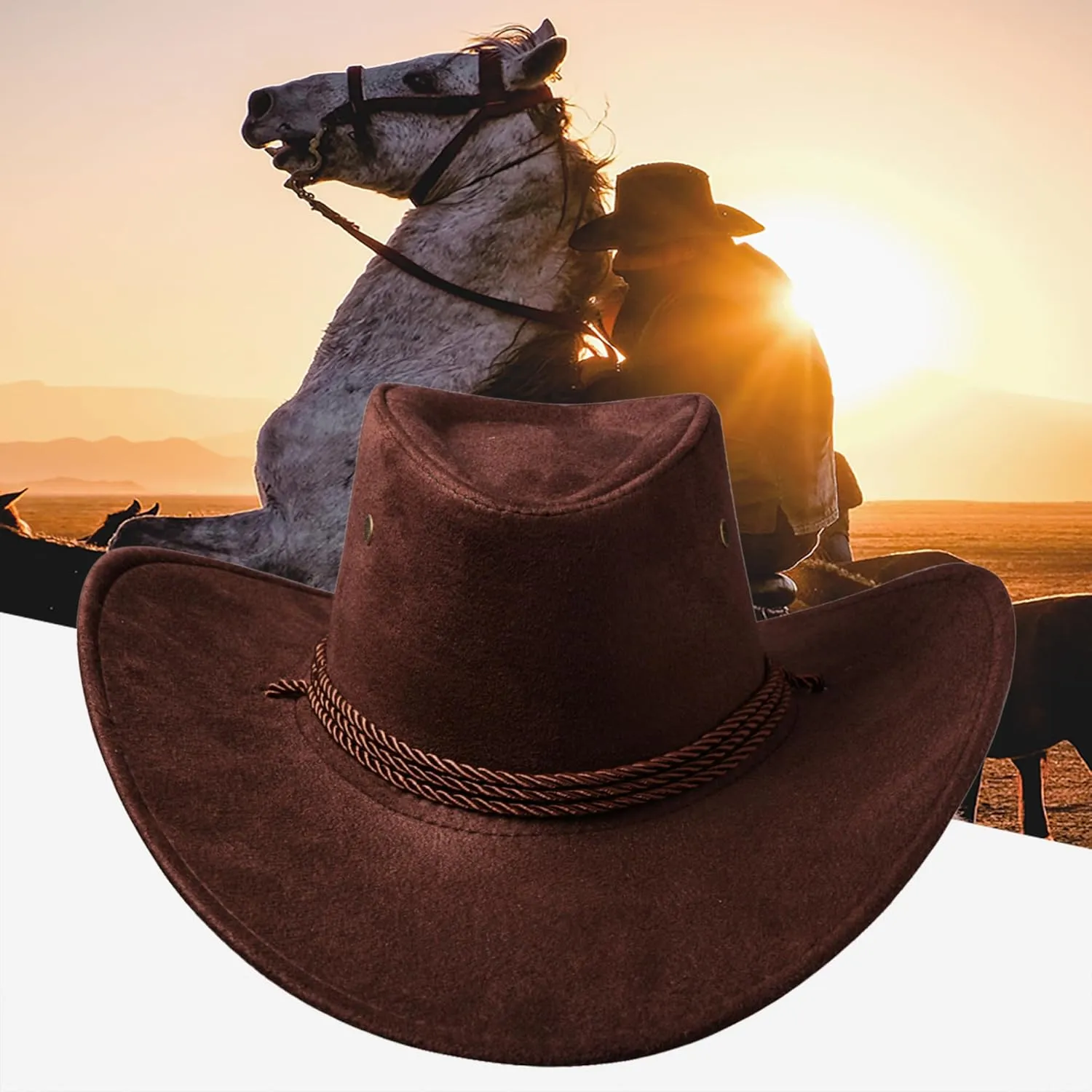 thuizen Classic Rolled Western Cowboy Hat