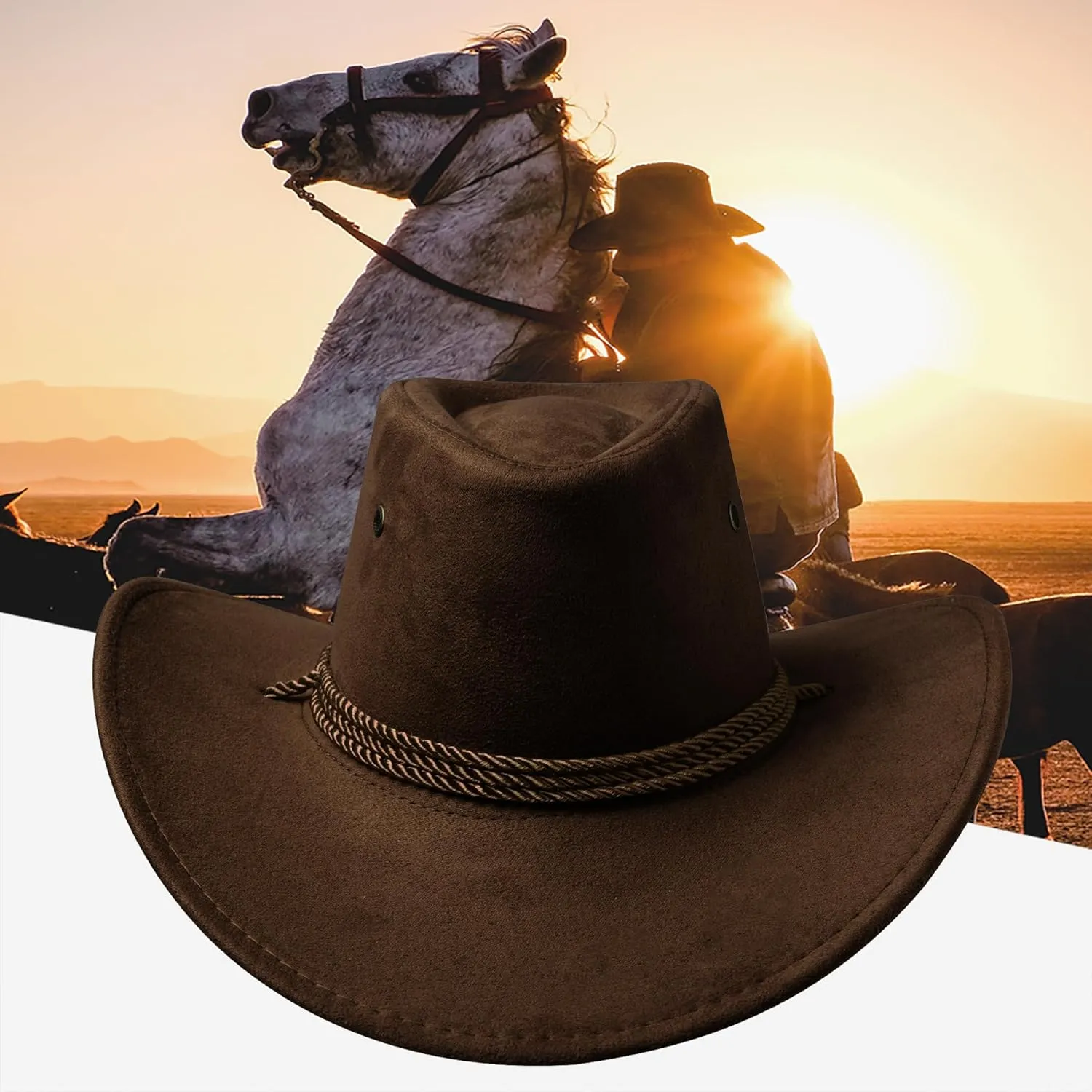 thuizen Classic Rolled Western Cowboy Hat