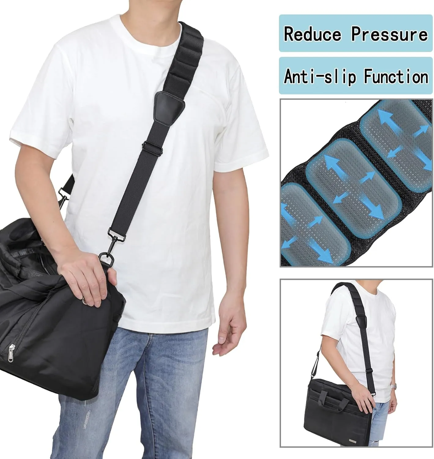 Vigorport Shoulder Strap, 59?? Luggage Shoulder Strap, Universal Bag Strap Replacement for Briefcase, Laptop, Duffel