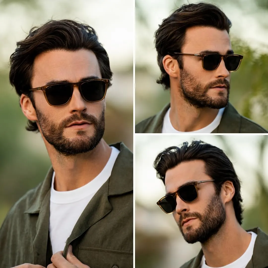 WearMe Pro - Polarized Lens Square Modern Sunglasses for Men